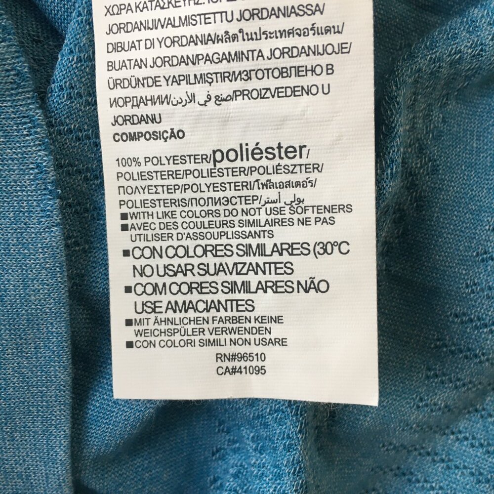 UNDER ARMOUR Short Sleeve Blue V Neck HeatGear Moisture Wick Stretch Shirt Top - Picture 3 of 8